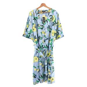 INC International Concepts Cotton Printed Belted Shirtdress Mabel Bouquet XXL